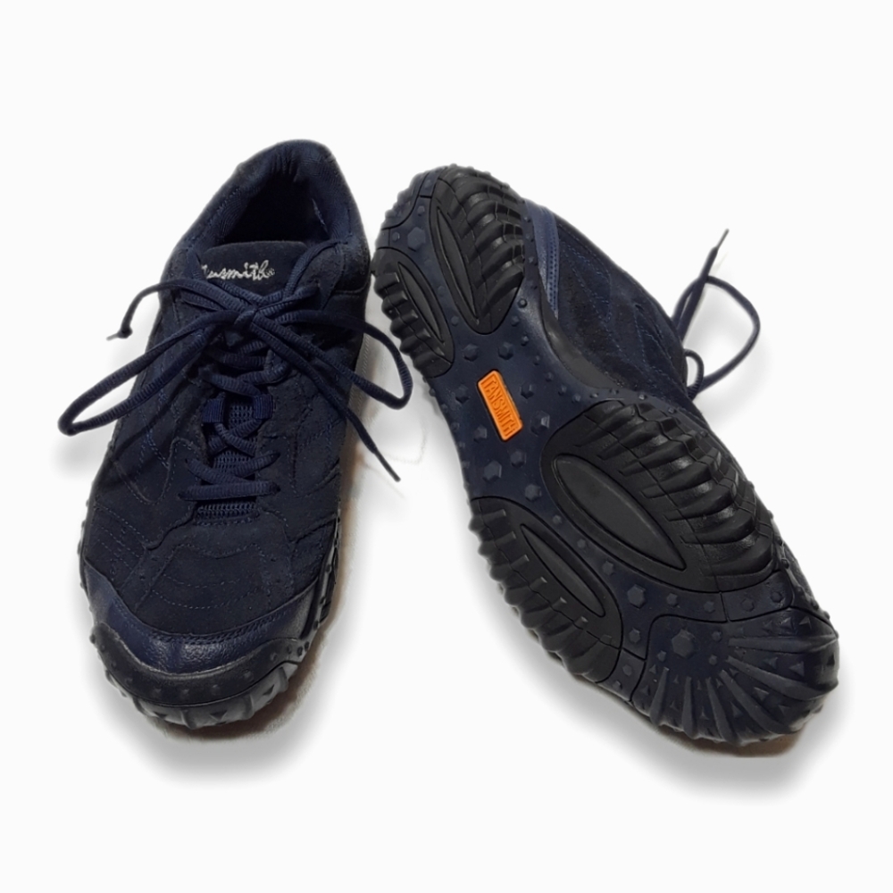 💜 Mens Sneakers Shoes Tansmith Suede Blue Leather Casual Shoes Size 11